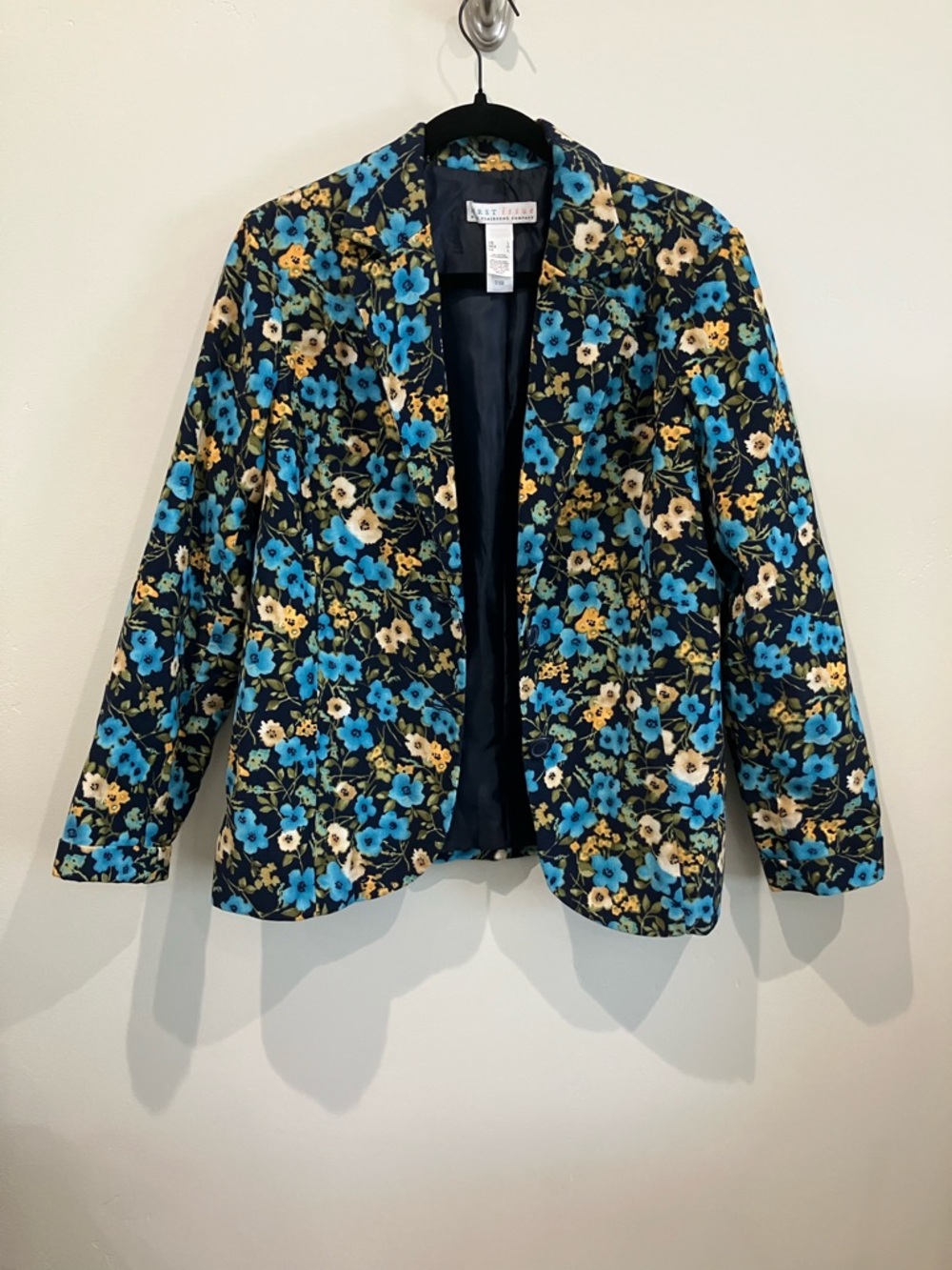 Claiborne Cotton Floral Preppy Business Casual Blazer